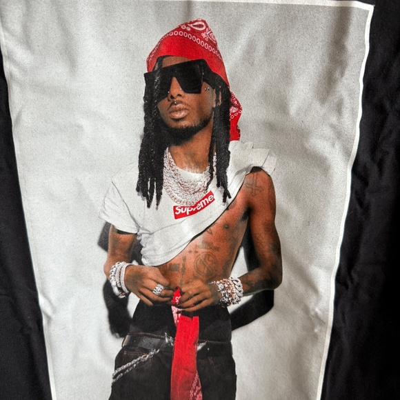 New! Supreme Playboi Carti Tee, Black, size M -- Laundry Bag included - Picture 4 of 9